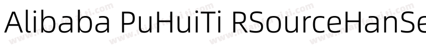 Alibaba PuHuiTi RSourceHanSerifsc B字体转换